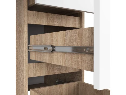 BIURKO A-7 CLP SONOMA / BIAŁE PK PRAWOSTRONNE