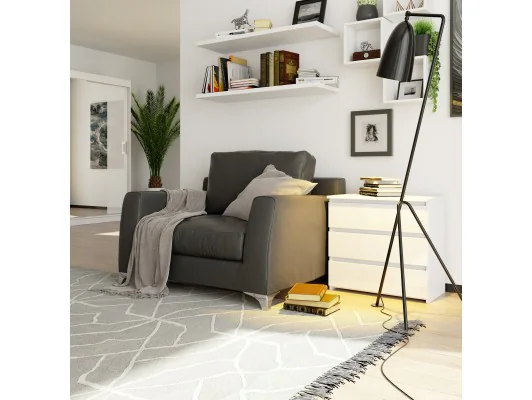 SZAFKA NOCNA CL3 60 cm PK BIAŁA / BIAŁY POŁYSK