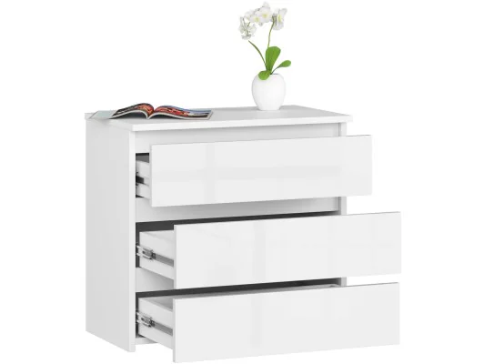 SZAFKA NOCNA CL3 60 cm PK BIAŁA / BIAŁY POŁYSK
