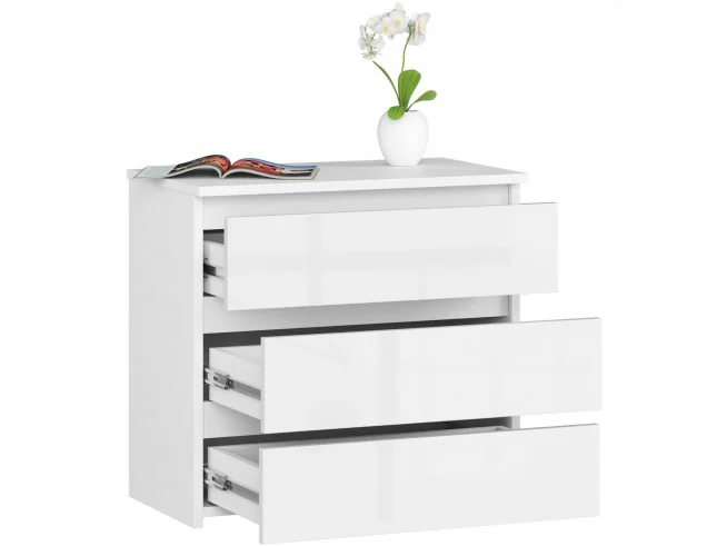 SZAFKA NOCNA CL3 60 cm PK BIAŁA / BIAŁY POŁYSK
