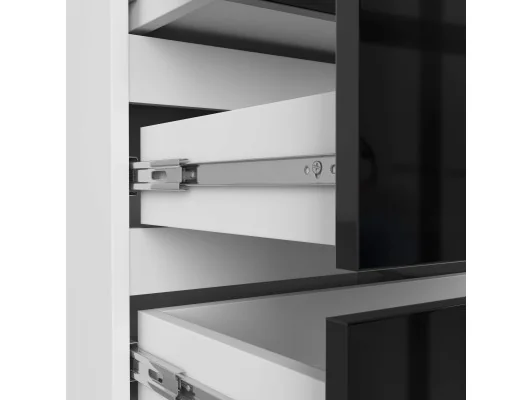 SZAFKA NOCNA CL3 60 cm PK BIAŁA / CZARNY POŁYSK