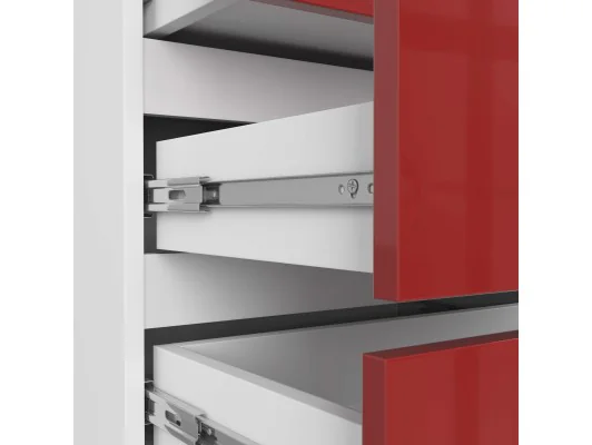 SZAFKA NOCNA CL3 60 cm PK BIAŁA / CZERWONY POŁYSK