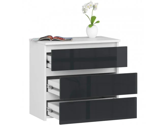 SZAFKA NOCNA CL3 60 cm PK BIAŁA / GRAFIT POŁYSK