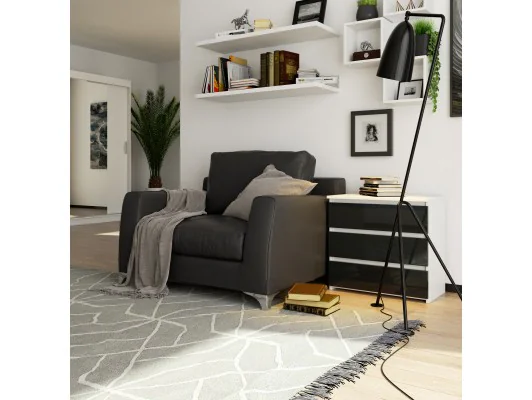 SZAFKA NOCNA CL3 60 cm PK BIAŁA / GRAFIT POŁYSK