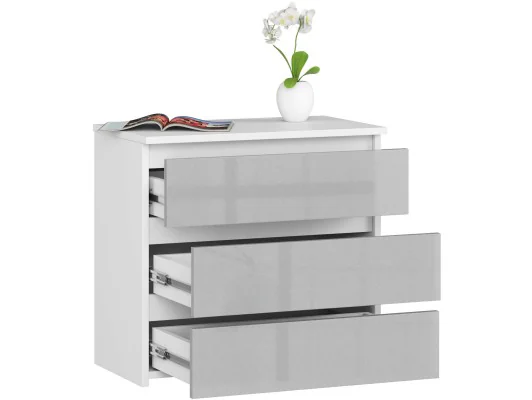SZAFKA NOCNA CL3 60 cm PK BIAŁA / METALIK POŁYSK