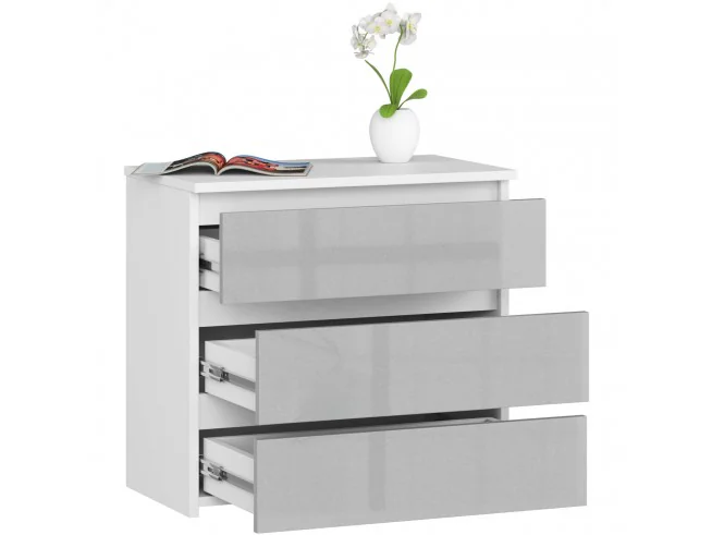 SZAFKA NOCNA CL3 60 cm PK BIAŁA / METALIK POŁYSK