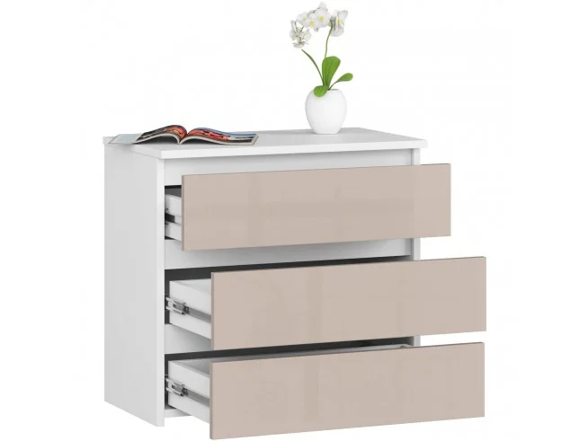 SZAFKA NOCNA CL3 60 cm PK BIAŁA / CAPPUCCINO POŁYSK