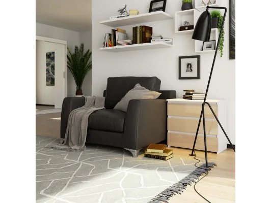 SZAFKA NOCNA CL3 60 cm PK BIAŁA / CAPPUCCINO POŁYSK