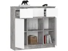 KOMODA K100 2D 3SZ 1P PK BETON / BIAŁY