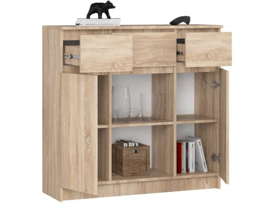 Zobacz KOMODA K100 2D 3SZ 1P PK DĄB SONOMA KOMODA K100 2D 3SZ 1P PK DĄB SONOMA