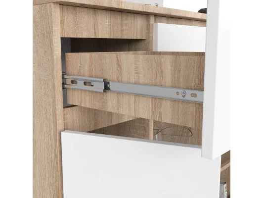 KOMODA K100 2D 3SZ 1P PK DĄB SONOMA / BIAŁY