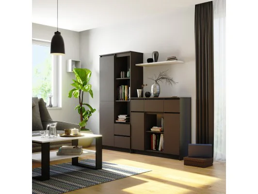 KOMODA K100 2D 3SZ 1P PK GRAFIT SZARY