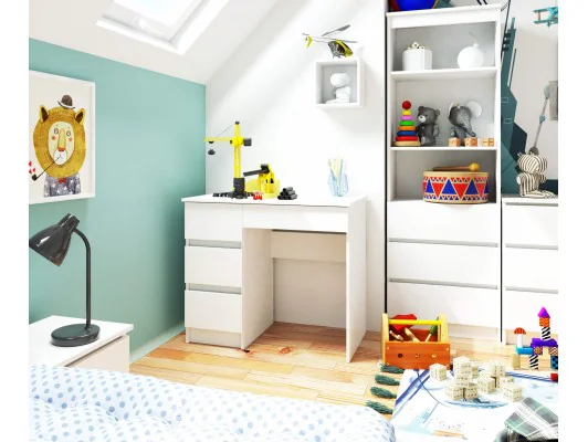 BIURKO A-7 CLP PK BIAŁE LEWOSTRONNE