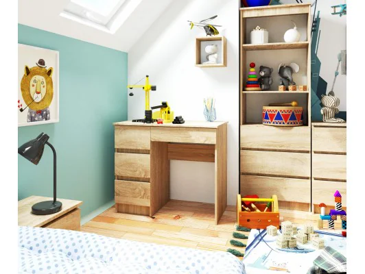 BIURKO A-7 CLP DĄB SONOMA LEWOSTRONNE