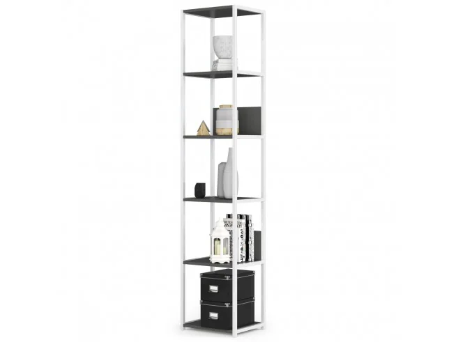 REGAŁ METALOWY LOFT 400 BIAŁY/SZARY