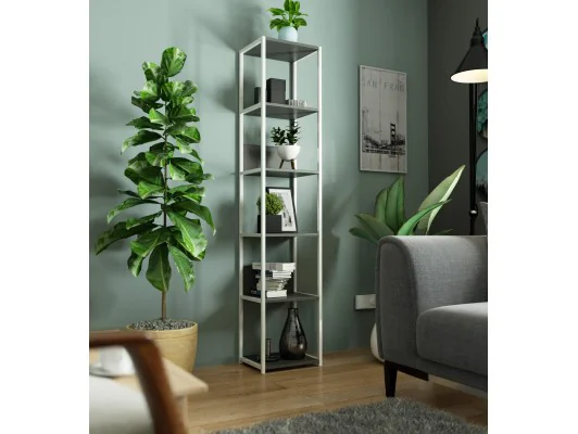 REGAŁ METALOWY LOFT 400 BIAŁY/SZARY