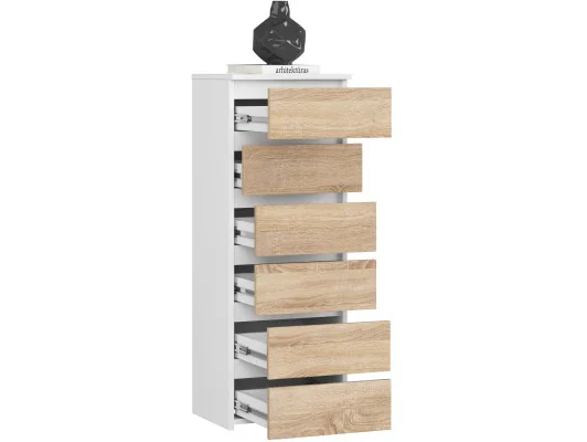 Zobacz KOMODA CL6 PK BIAŁA / DĄB SONOMA KOMODA CL6 PK BIAŁA / DĄB SONOMA