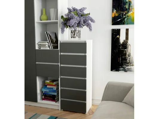 KOMODA CL6 PK BIAŁA / SZARA