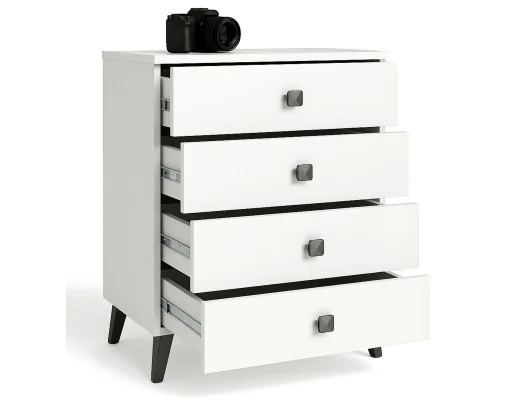 Zobacz KOMODA MOBI K-04 BIAŁY CZARNY KOMODA MOBI K-04 BIAŁY CZARNY