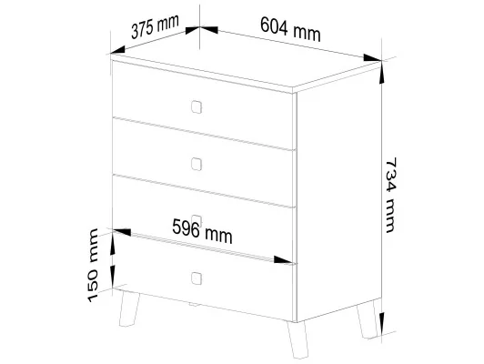 KOMODA MOBI K-04 BIAŁY CZARNY