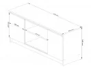 SZAFKA RTV 120 cm 2D 1P SONOMA / BIAŁA