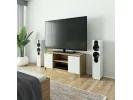 SZAFKA RTV 120 cm 2D 1P SONOMA / BIAŁA