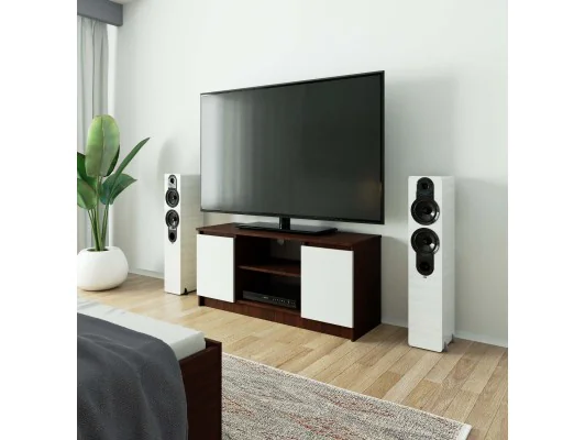 SZAFKA RTV 120 cm 2D 1P WENGE / BIAŁA