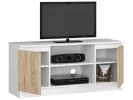 SZAFKA RTV 120 cm 2D 1P BIAŁA / SONOMA