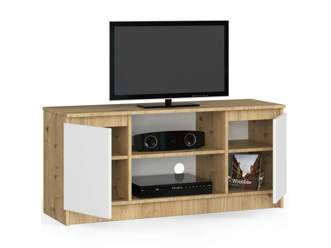 KOMODA RTV K120 2D 1P CLP DĄB ARTISAN / BIAŁY
