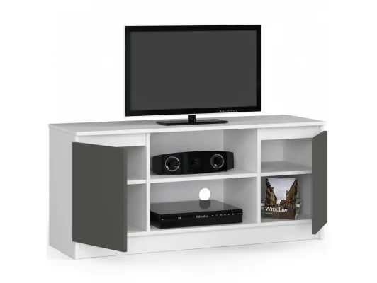 KOMODA RTV K120 2D 1P CLP BIAŁY / SZARY