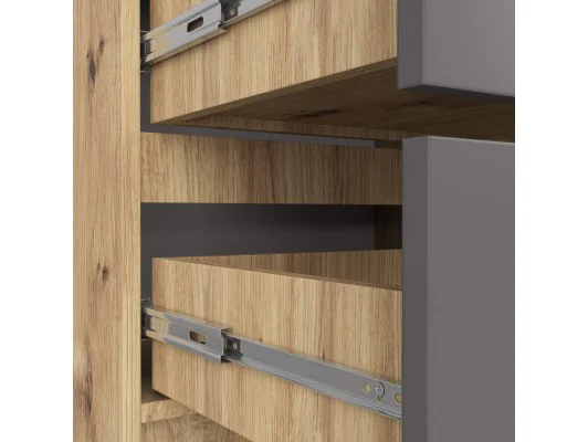 KOMODA K60 4SZ PK DĄB ARTISAN / SZARA