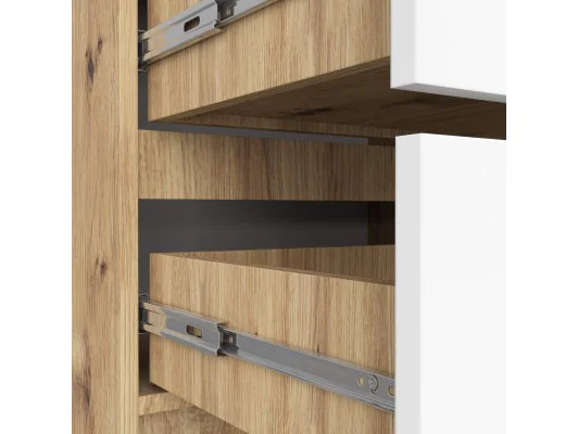 KOMODA K60 4SZ PK DĄB ARTISAN / BIAŁA