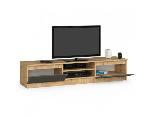 KOMODA RTV K160 CLP DĄB ARTISAN / SZARY