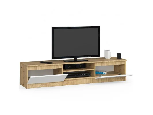 KOMODA RTV K160 CLP DĄB ARTISAN / BIAŁY