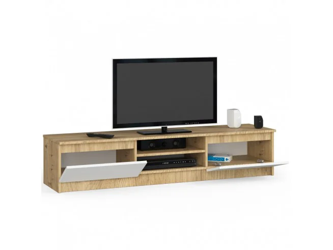 KOMODA RTV K160 CLP DĄB ARTISAN / BIAŁY