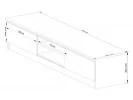 KOMODA RTV K160 CLP DĄB ARTISAN / BIAŁY
