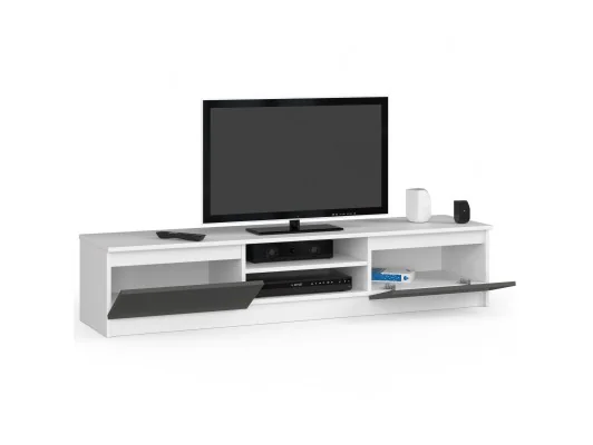 Zobacz KOMODA RTV K160 CLP BIAŁY / SZARY KOMODA RTV K160 CLP BIAŁY / SZARY