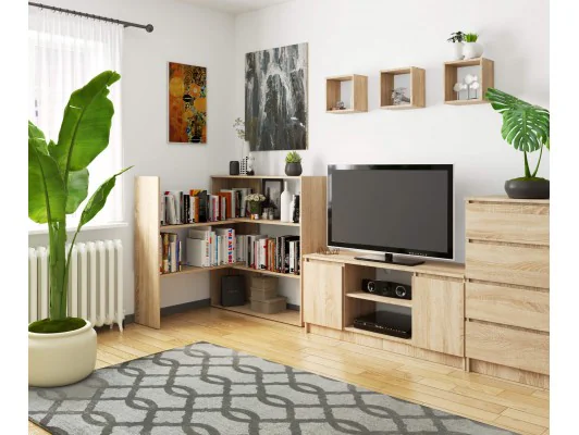 Regał przestawny mini TWIST - dąb sonoma