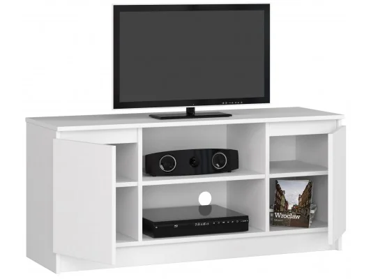 Zobacz SZAFKA RTV 120 cm 2D 1P BIAŁA SZAFKA RTV 120 cm 2D 1P BIAŁA