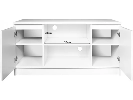 SZAFKA RTV 120 cm 2D 1P BIAŁA