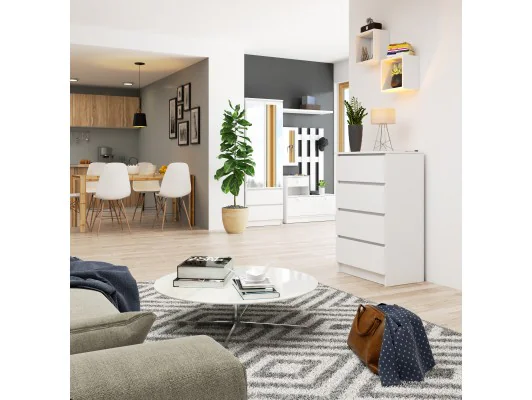 KOMODA K 60 cm 4 SZUFLADY PK BIAŁA