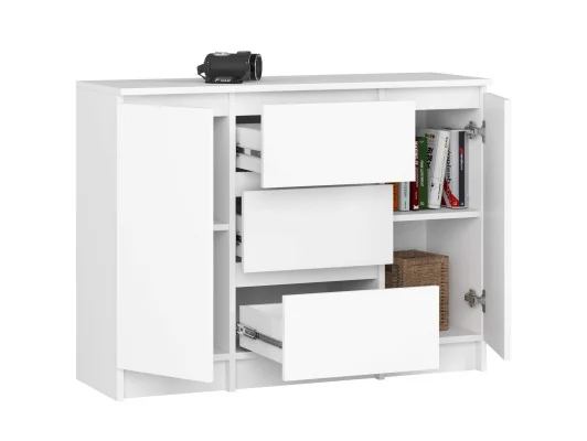 Zobacz KOMODA K100 2D 3SZ PK BIAŁA KOMODA K100 2D 3SZ PK BIAŁA