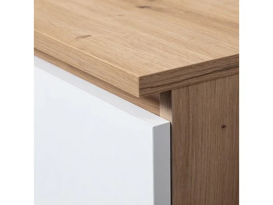 KOMODA K100 2D 3SZ PK DĄB ARTISAN / BIAŁY