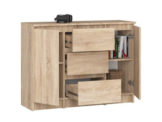 KOMODA K100 2D 3SZ PK DĄB SONOMA