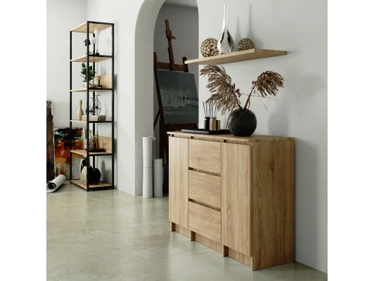 KOMODA K100 2D 3SZ PK DĄB SONOMA