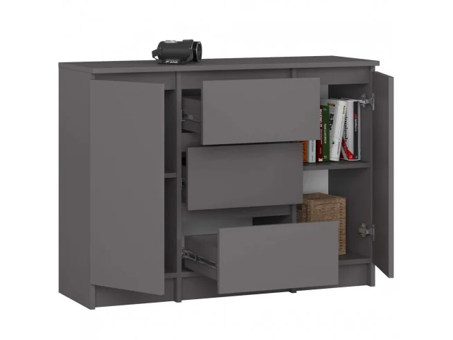 KOMODA K100 2D 3SZ PK GRAFIT SZARY