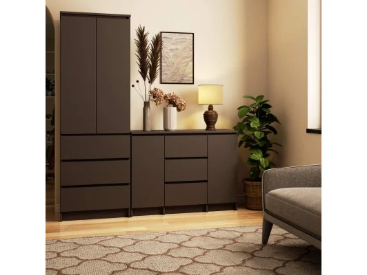 KOMODA K100 2D 3SZ PK GRAFIT SZARY