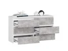 KOMODA CL100 6SZ PK BIAŁA / BETON