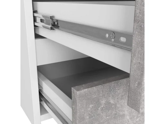 KOMODA CL100 6SZ PK BIAŁA / BETON