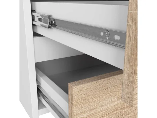 KOMODA CL100 6SZ PK BIAŁA / DĄB SONOMA